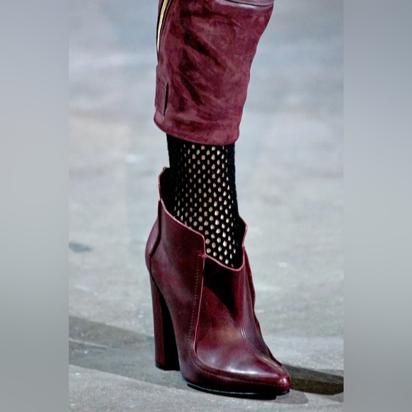 EUC Alexander  Kim Oxblood Womens Boots Size 38.5 EU - Picture 3 of 12